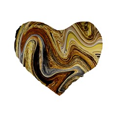 Abstract Acrylic Art Artwork Standard 16  Premium Flano Heart Shape Cushions