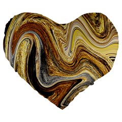 Abstract Acrylic Art Artwork Large 19  Premium Flano Heart Shape Cushions by Pakrebo