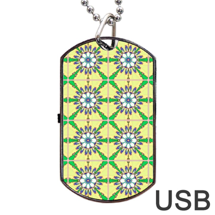 Seamless Wallpaper Digital Art Pattern Dog Tag USB Flash (Two Sides)