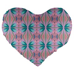 Seamless Wallpaper Pattern Large 19  Premium Heart Shape Cushions