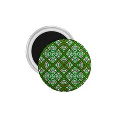 Symmetry Digital Art Pattern Green 1.75  Magnets