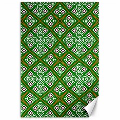 Symmetry Digital Art Pattern Green Canvas 20  x 30 