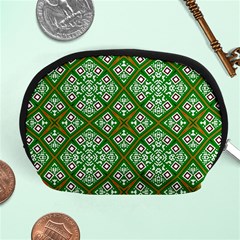 Symmetry Digital Art Pattern Green Accessory Pouch (medium) by Pakrebo