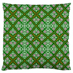 Symmetry Digital Art Pattern Green Large Flano Cushion Case (Two Sides)