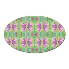 Seamless Wallpaper Pattern Ornament Pattern Art Oval Magnet by Pakrebo