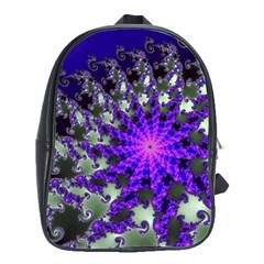 Fractal Rendering Digital Art School Bag (large) by Pakrebo