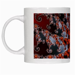 Fractal Rendering Spiral Twist Art White Mugs by Pakrebo