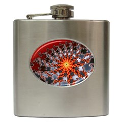 Fractal Rendering Spiral Twist Art Hip Flask (6 Oz) by Pakrebo