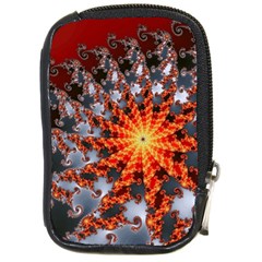 Fractal Rendering Spiral Twist Art Compact Camera Leather Case by Pakrebo