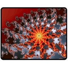 Fractal Rendering Spiral Twist Art Fleece Blanket (medium)  by Pakrebo