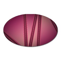 Background Pink Pattern Oval Magnet by Pakrebo