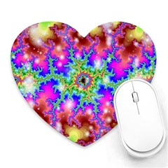 Fractals Abstraction Space Heart Mousepads by Pakrebo