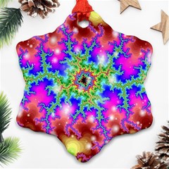 Fractals Abstraction Space Snowflake Ornament (two Sides) by Pakrebo