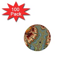 Fractal Rendering Pattern Abstract 1  Mini Buttons (100 Pack)  by Pakrebo