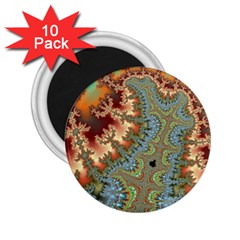 Fractal Rendering Pattern Abstract 2 25  Magnets (10 Pack)  by Pakrebo