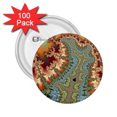 Fractal Rendering Pattern Abstract 2 25  Buttons (100 Pack)  by Pakrebo