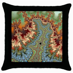 Fractal Rendering Pattern Abstract Throw Pillow Case (black) by Pakrebo