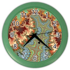 Fractal Rendering Pattern Abstract Color Wall Clock by Pakrebo