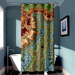 Fractal Rendering Pattern Abstract Shower Curtain 36  X 72  (stall)  by Pakrebo