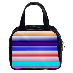 Cotton Candy Stripes Classic Handbag (two Sides)