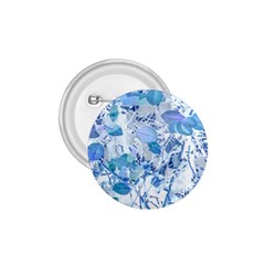 Cyan Floral Print 1 75  Buttons