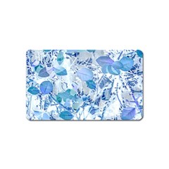 Cyan Floral Print Magnet (name Card) by dflcprintsclothing