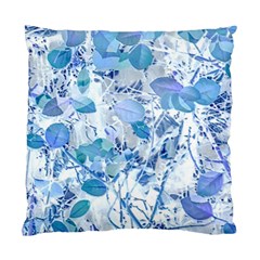 Cyan Floral Print Standard Cushion Case (two Sides) by dflcprintsclothing