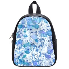 Cyan Floral Print School Bag (small)