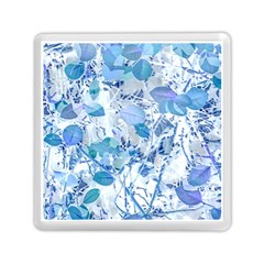 Cyan Floral Print Memory Card Reader (square) by dflcprintsclothing