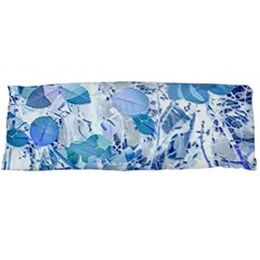 Cyan Floral Print Body Pillow Case (dakimakura) by dflcprintsclothing