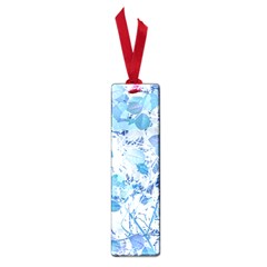 Cyan Floral Print Small Book Marks