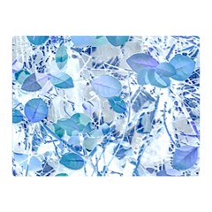 Cyan Floral Print Double Sided Flano Blanket (mini)  by dflcprintsclothing