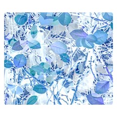 Cyan Floral Print Double Sided Flano Blanket (small)  by dflcprintsclothing