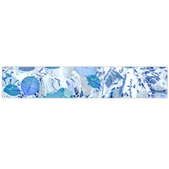 Cyan Floral Print Large Flano Scarf 