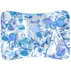 Cyan Floral Print Velour Seat Head Rest Cushion by dflcprintsclothing