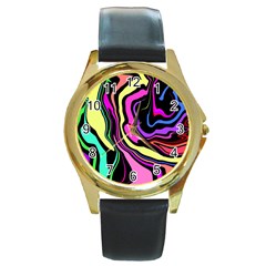 The 80s R Back Round Gold Metal Watch by designsbyamerianna