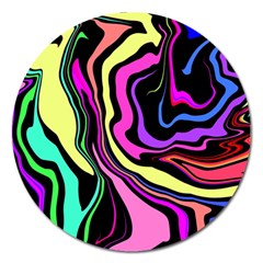 The 80s R Back Magnet 5  (round) by designsbyamerianna