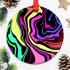 The 80s R Back Round Ornament (two Sides) by designsbyamerianna