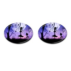 Cute Fairy Dancing In The Night Cufflinks (oval) by FantasyWorld7