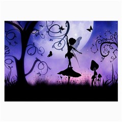 Cute Fairy Dancing In The Night Large Glasses Cloth by FantasyWorld7