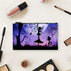 Cute Fairy Dancing In The Night Cosmetic Bag (small) by FantasyWorld7