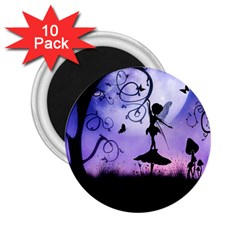 Cute Fairy Dancing In The Night 2 25  Magnets (10 Pack)  by FantasyWorld7