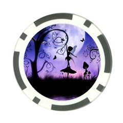 Cute Fairy Dancing In The Night Poker Chip Card Guard by FantasyWorld7