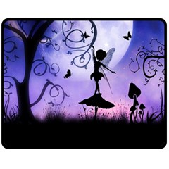 Cute Fairy Dancing In The Night Fleece Blanket (medium)  by FantasyWorld7