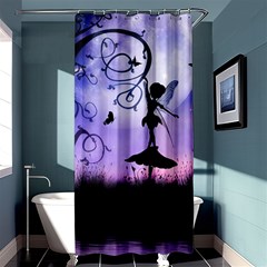 Cute Fairy Dancing In The Night Shower Curtain 36  X 72  (stall)  by FantasyWorld7