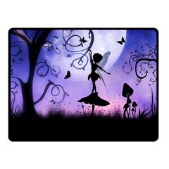 Cute Fairy Dancing In The Night Double Sided Fleece Blanket (small)  by FantasyWorld7