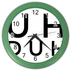 Uh Duh Color Wall Clock by FattysMerch