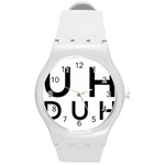 Uh Duh Round Plastic Sport Watch (M) Front