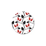 Rose Hip Pattern Branches Autumn Golf Ball Marker (10 pack) Front