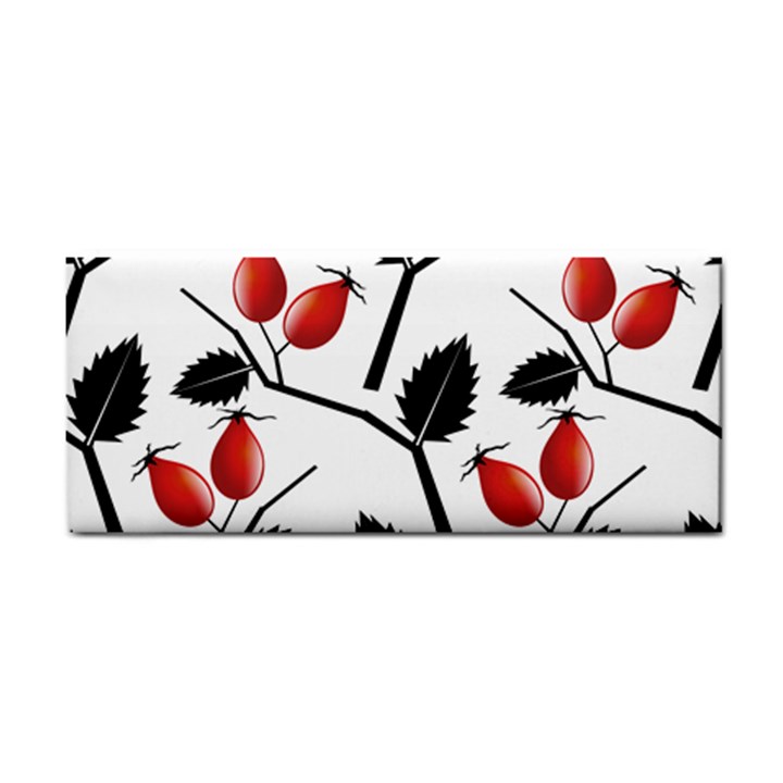 Rose Hip Pattern Branches Autumn Hand Towel